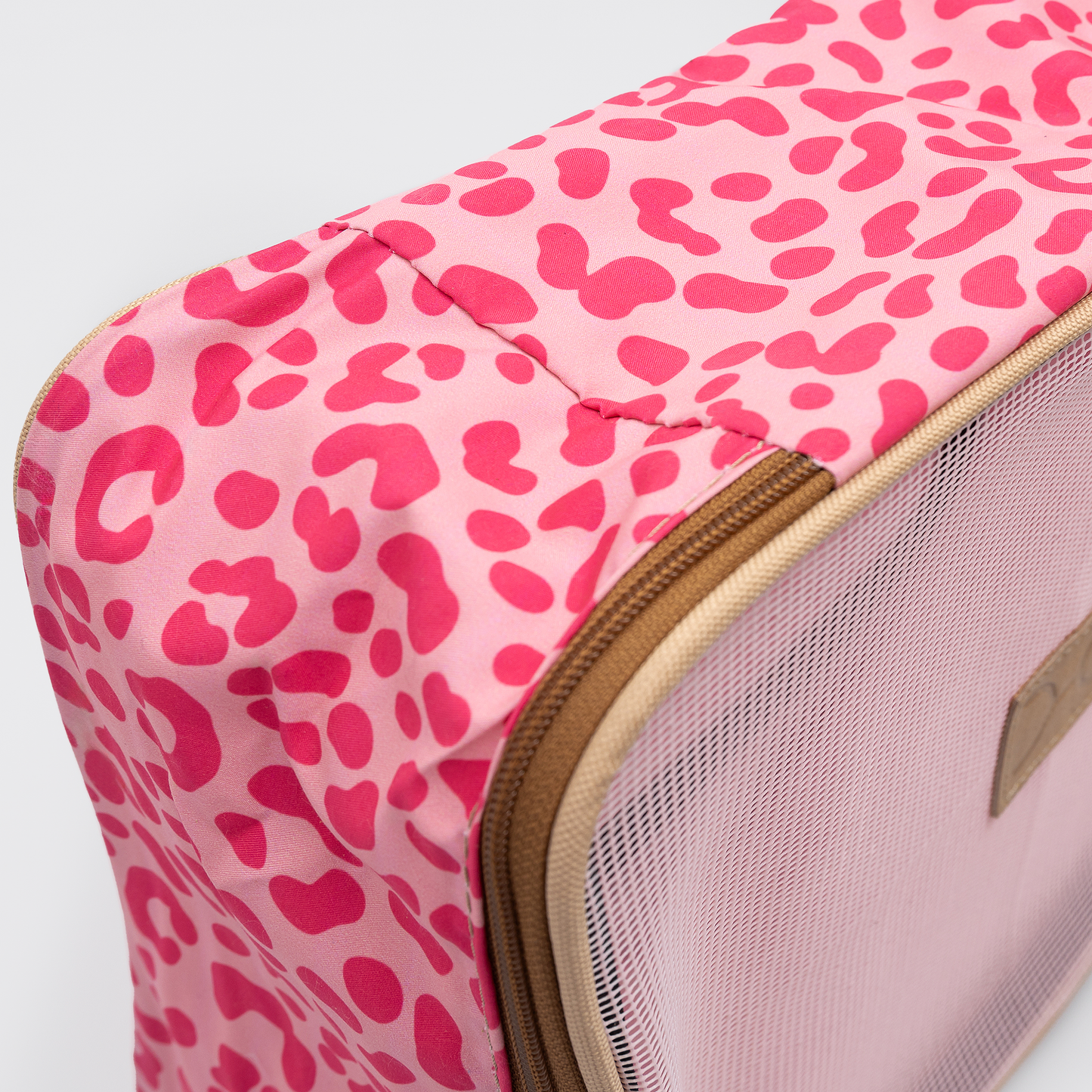 Travel Luggage Organizer Pods Pink Animal Print