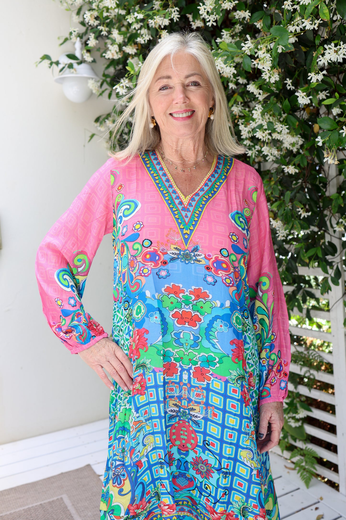 Plett Kaftan Dress Pink