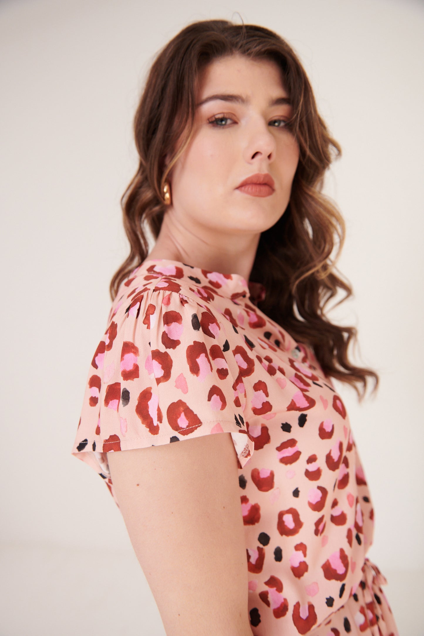 Sara Dress Animal Watercolour Pinks