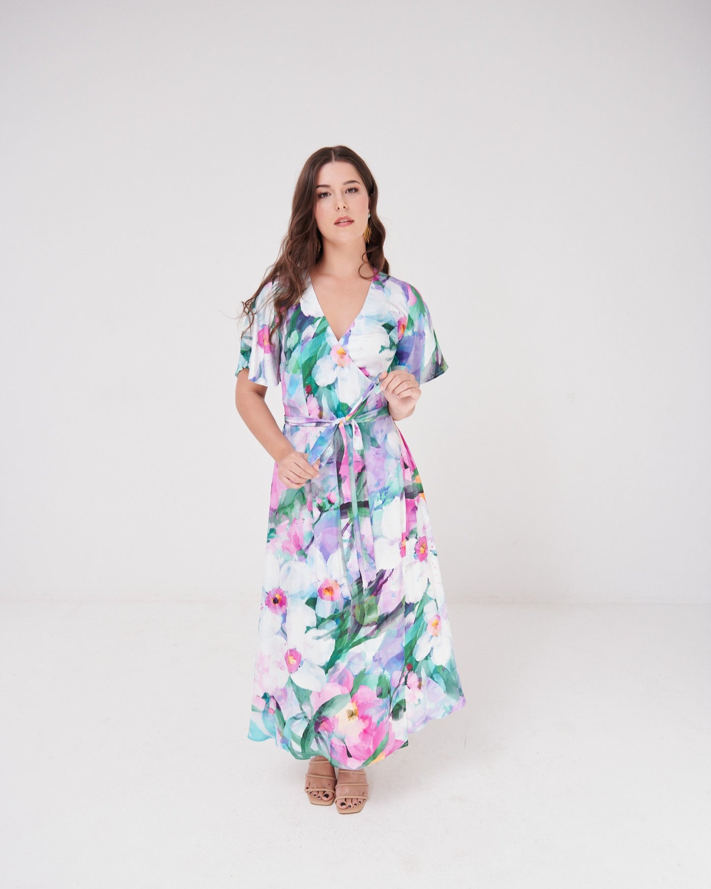 Tuscany Wrap Dress Peony Lilac