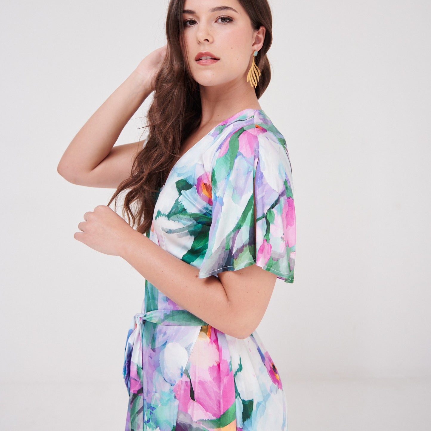 Tuscany Wrap Dress Peony Lilac