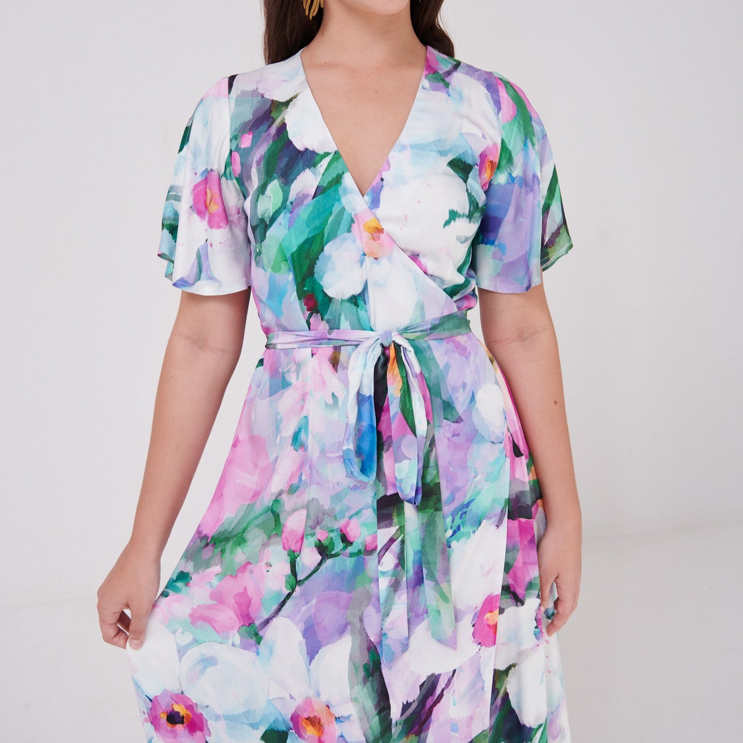 Tuscany Wrap Dress Peony Lilac