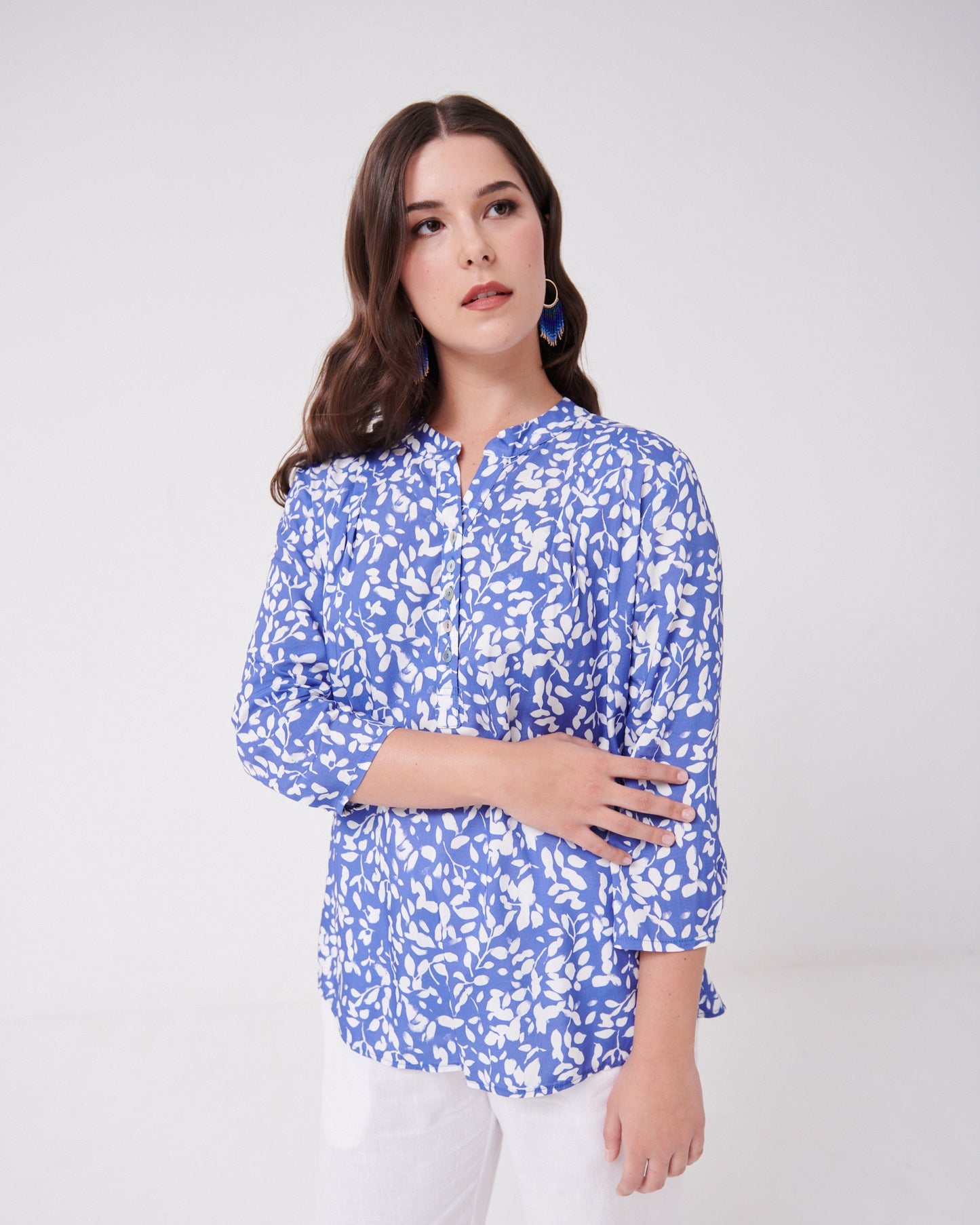 Everyday Blouse Floral Grunge Bluebell