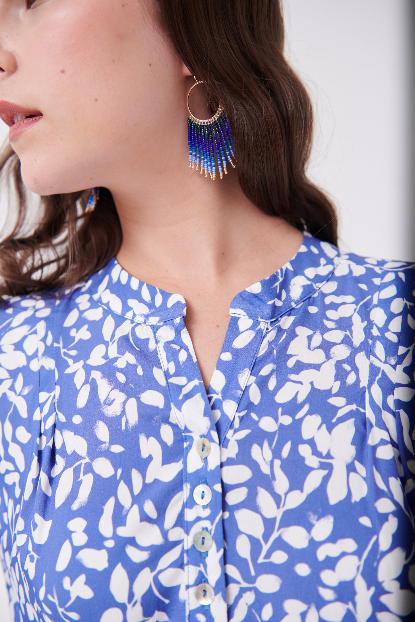 Everyday Blouse Floral Grunge Bluebell