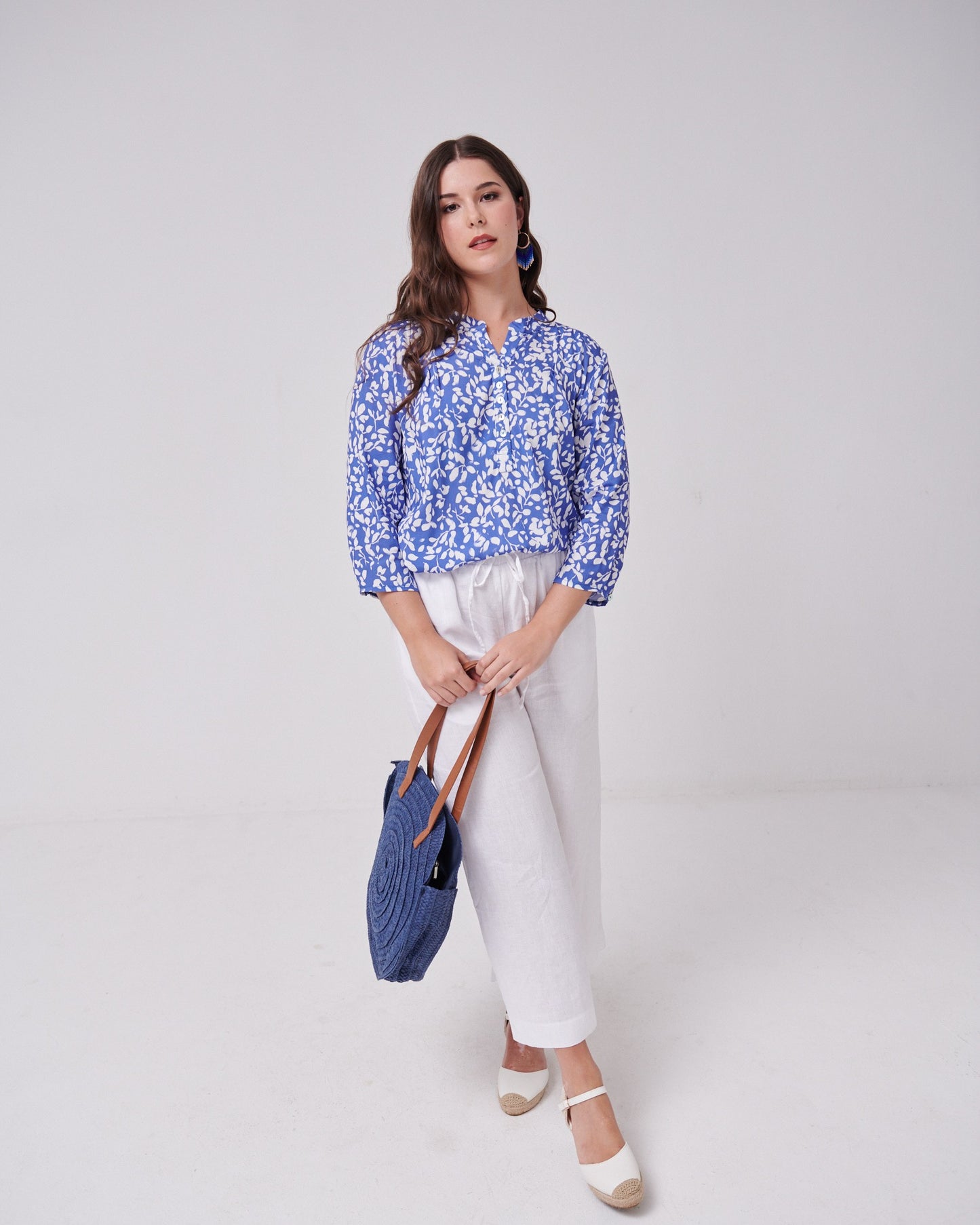 Everyday Blouse Floral Grunge Bluebell