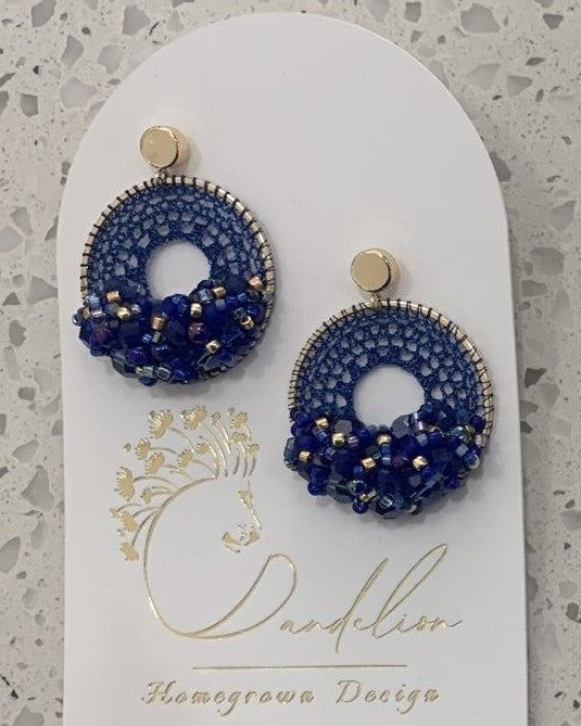 Dandelion Crochet Earrings Medium