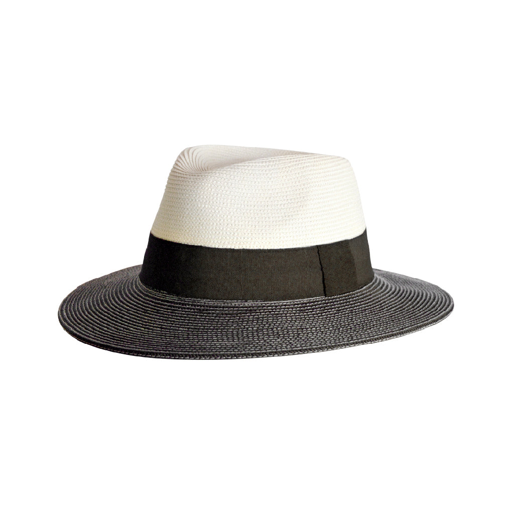 Naledi Fedora Sun Hat Ivory Black