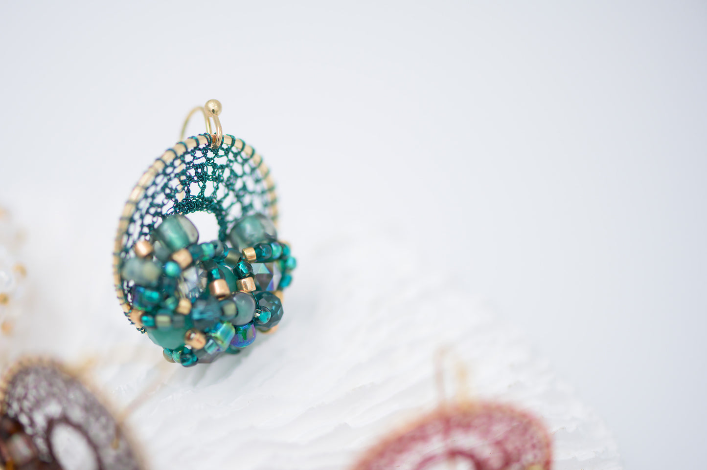 Dandelion Crochet Earrings Small
