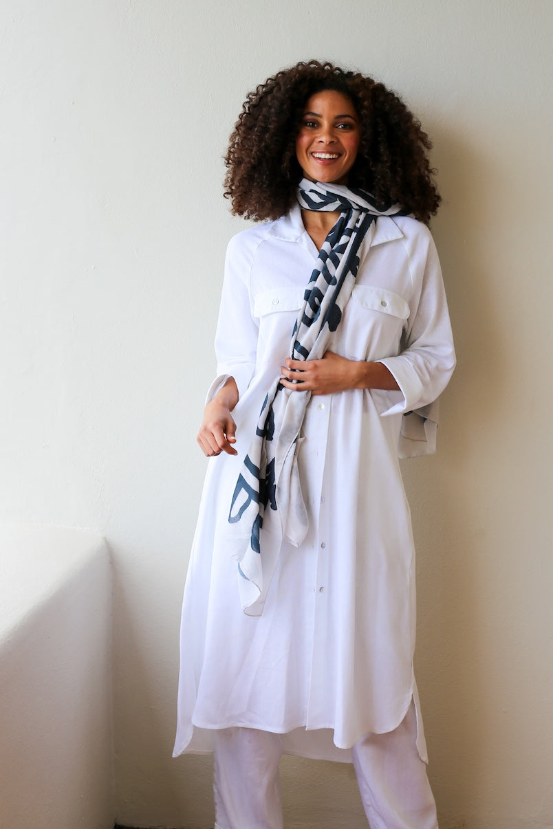 Raji Shirt Dress White