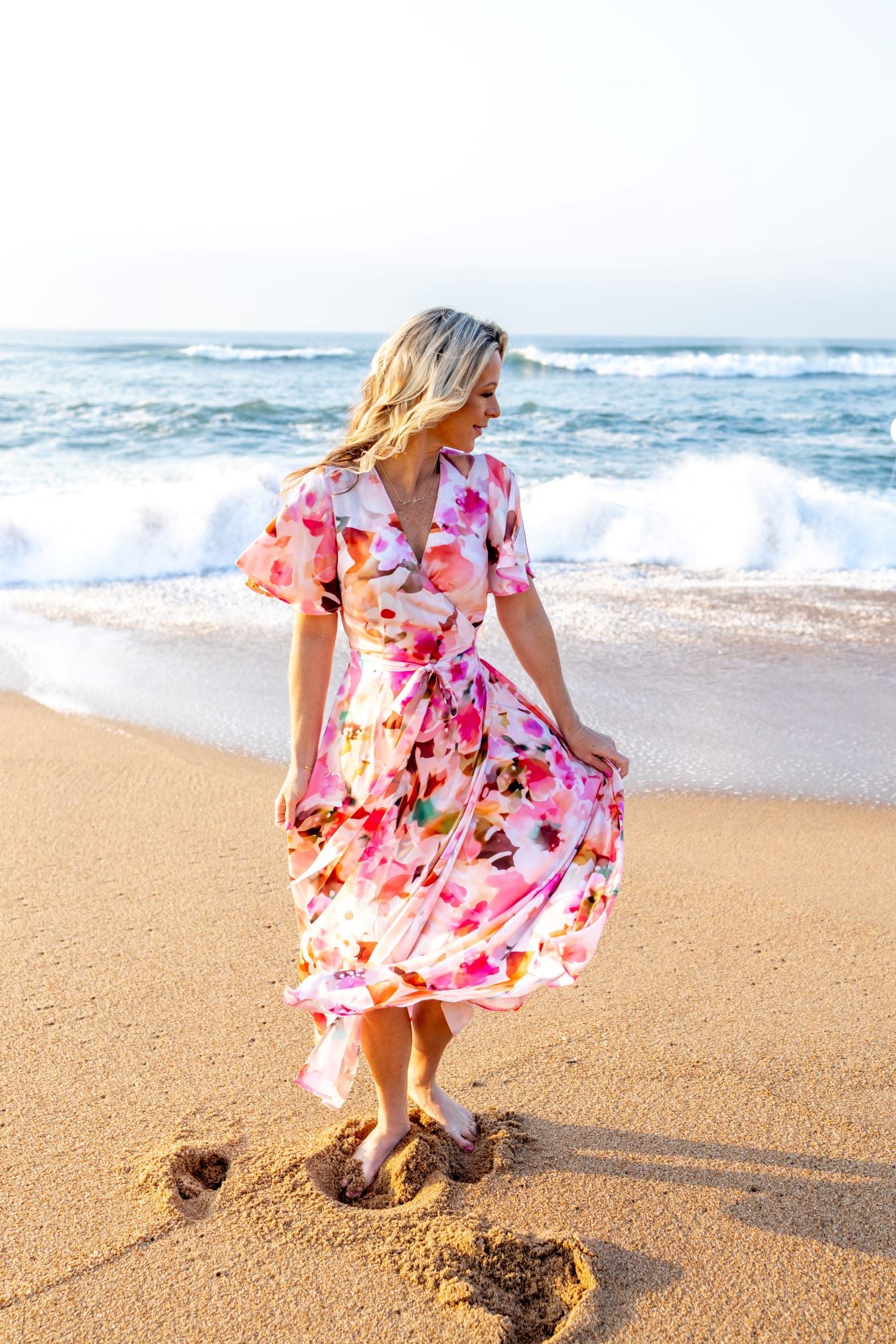 Tuscany Wrap Dress WatercolourRose