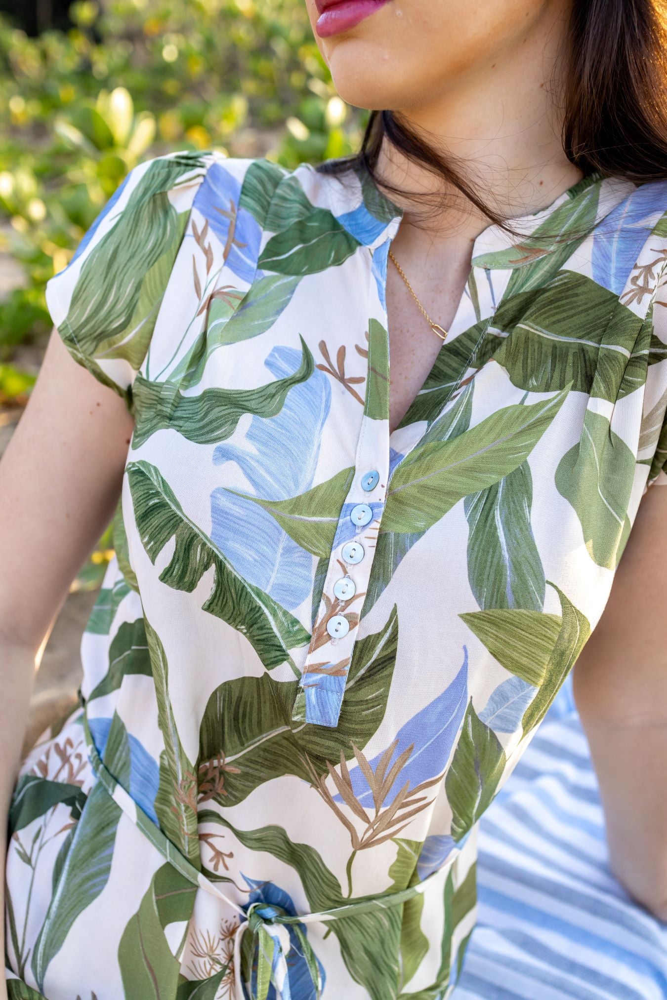 Sara Dress Wild Leaves