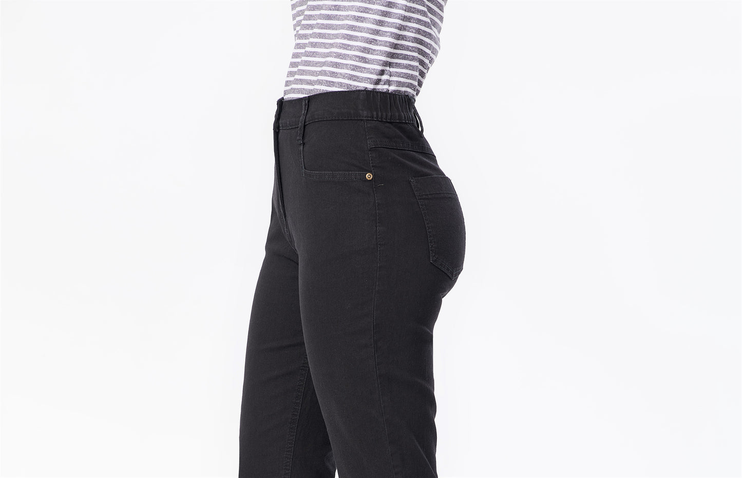Barrington Annika Side Elastic Jeans Black Denim