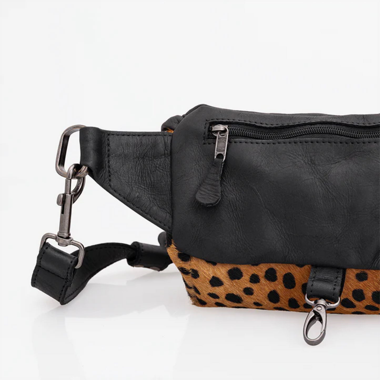 Ari  Bum Bag Black Cheetah Beige