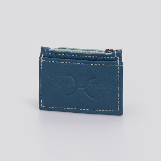 Card Wallet Aqua Leather