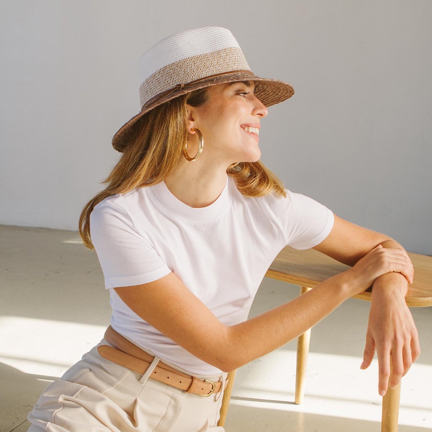 Tina Fedora Sun Hat Mushroom