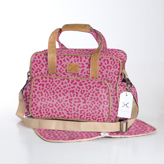 Nappy Bag Pink Animal Print