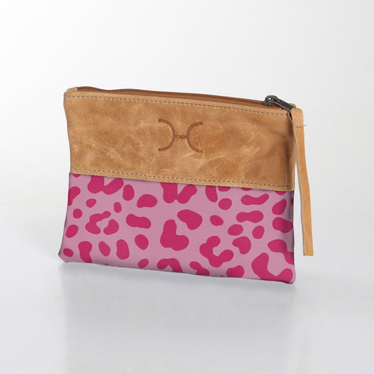 Pouch Pink Animal Print