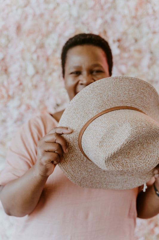 Shauna Fedora Sun Hat Mixed Camel