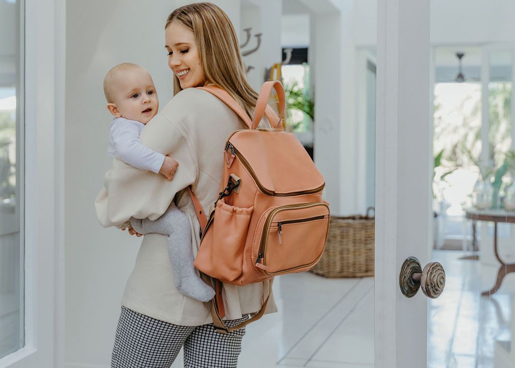 Baby Nappy Backpack Leather