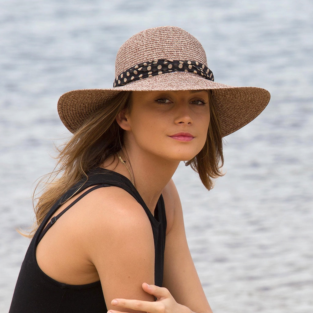 Monroe Capeline Sun Hat Suede